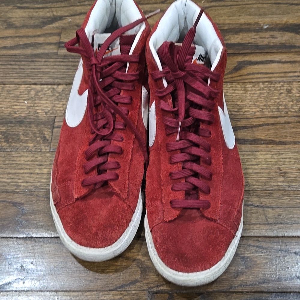 Nike Blazer Mid '77 Premium Night Maroon Burgundy Suede Sneakers 11 - Picture 2 of 10